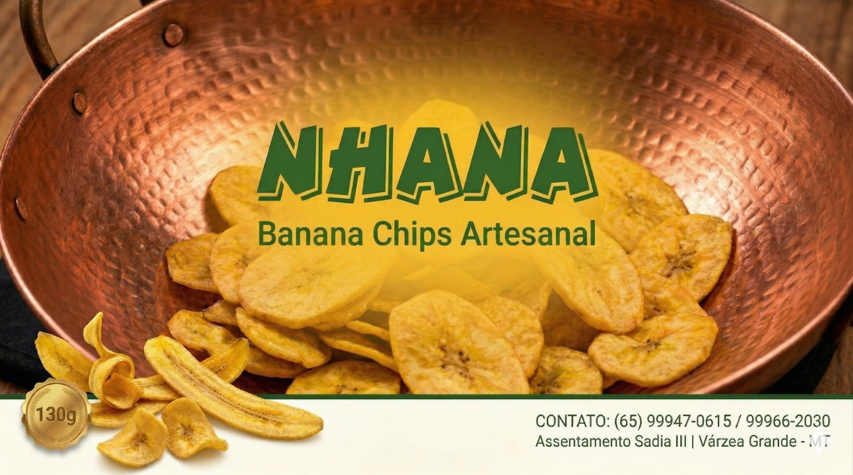 NHANA Banana Chips Artesanal - Banner de Cabeçalho