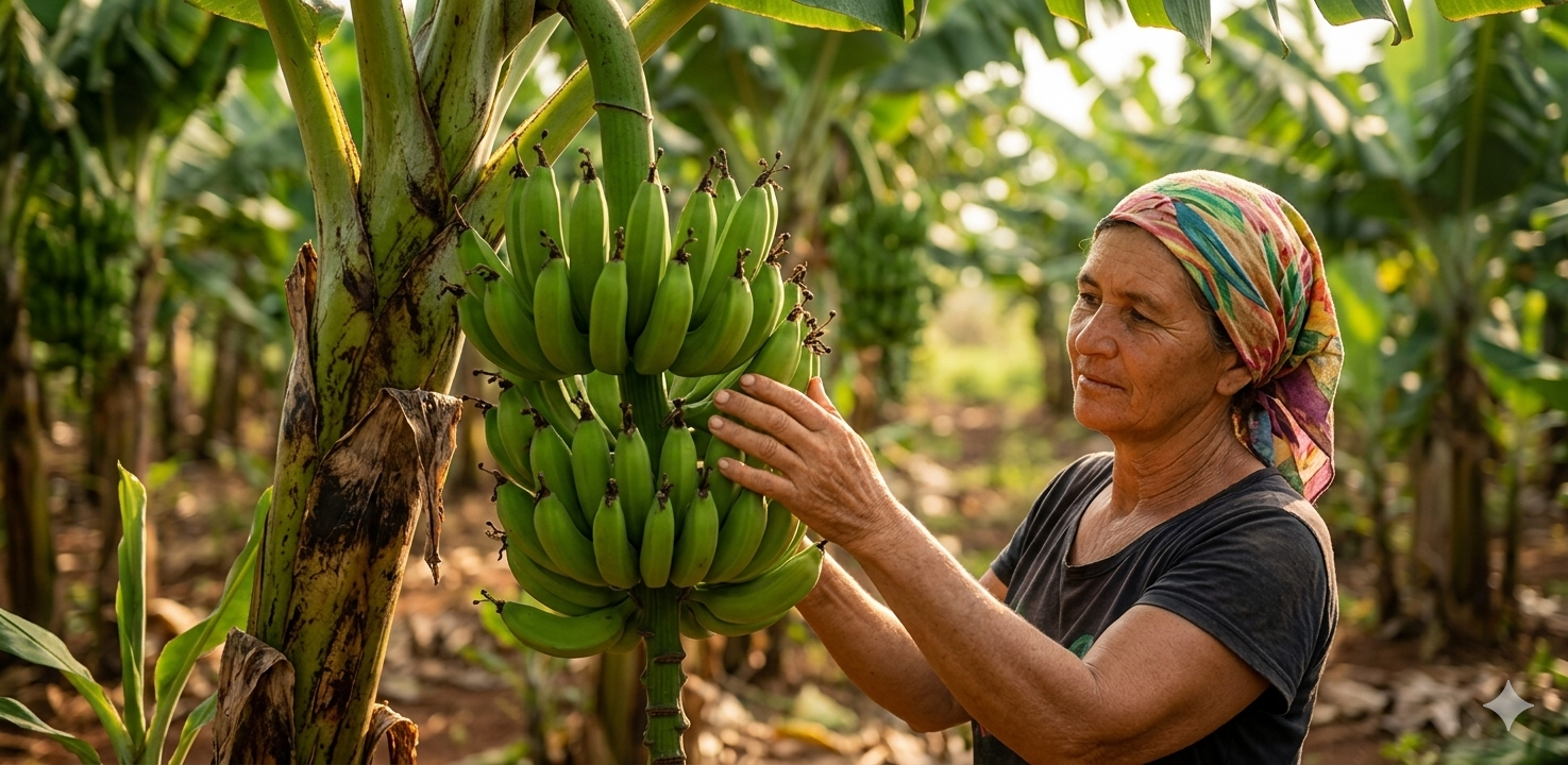 Plantação familiar de bananas NHANA